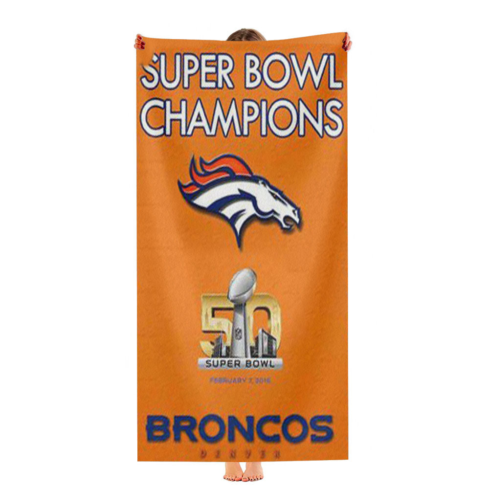 Super Bowl 50 Denver Broncos Ultra-Soft Luxury Bathroom Towels