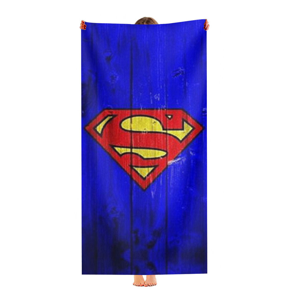 Superman Black Gold Texture Logo Ultra-Soft Luxury Bathroom Towels