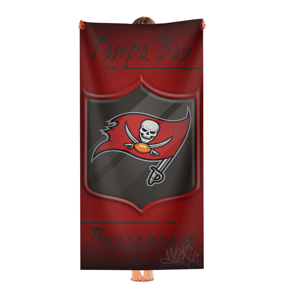 Tampa Bay Bucs, Black, Buccaneers, Florida Ultra-Soft Luxury Bathroom Towels