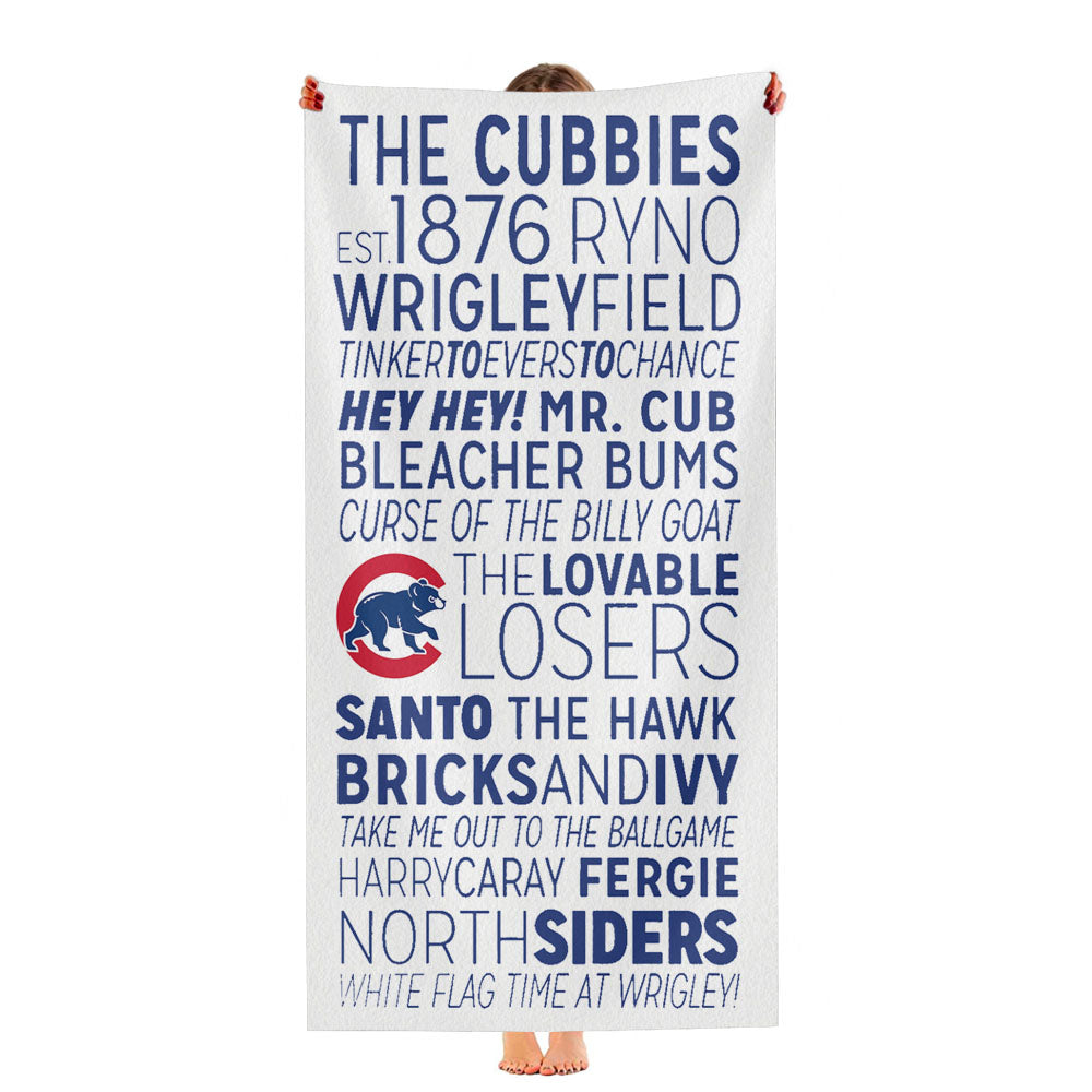 The Chicago Cubs 1876 Ultra-Soft Luxury Bathroom Towels