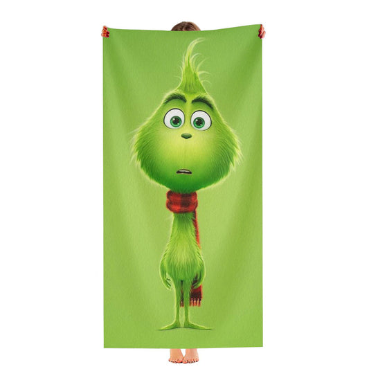 The Grinch Looking Down On Whoville Ultra-Soft Luxury Bathroom Towels