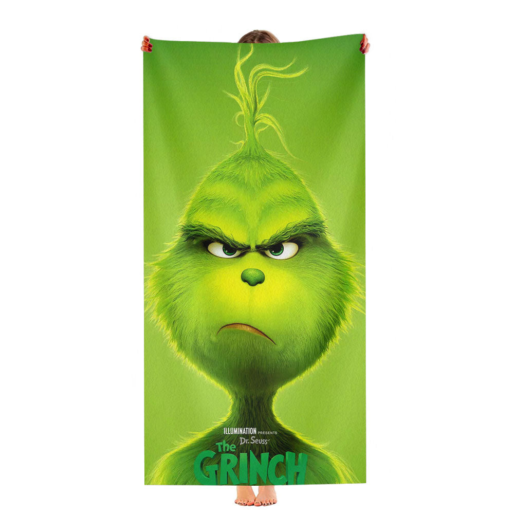 The Grinch Poster Ultra-Soft Luxury Bathroom Towels
