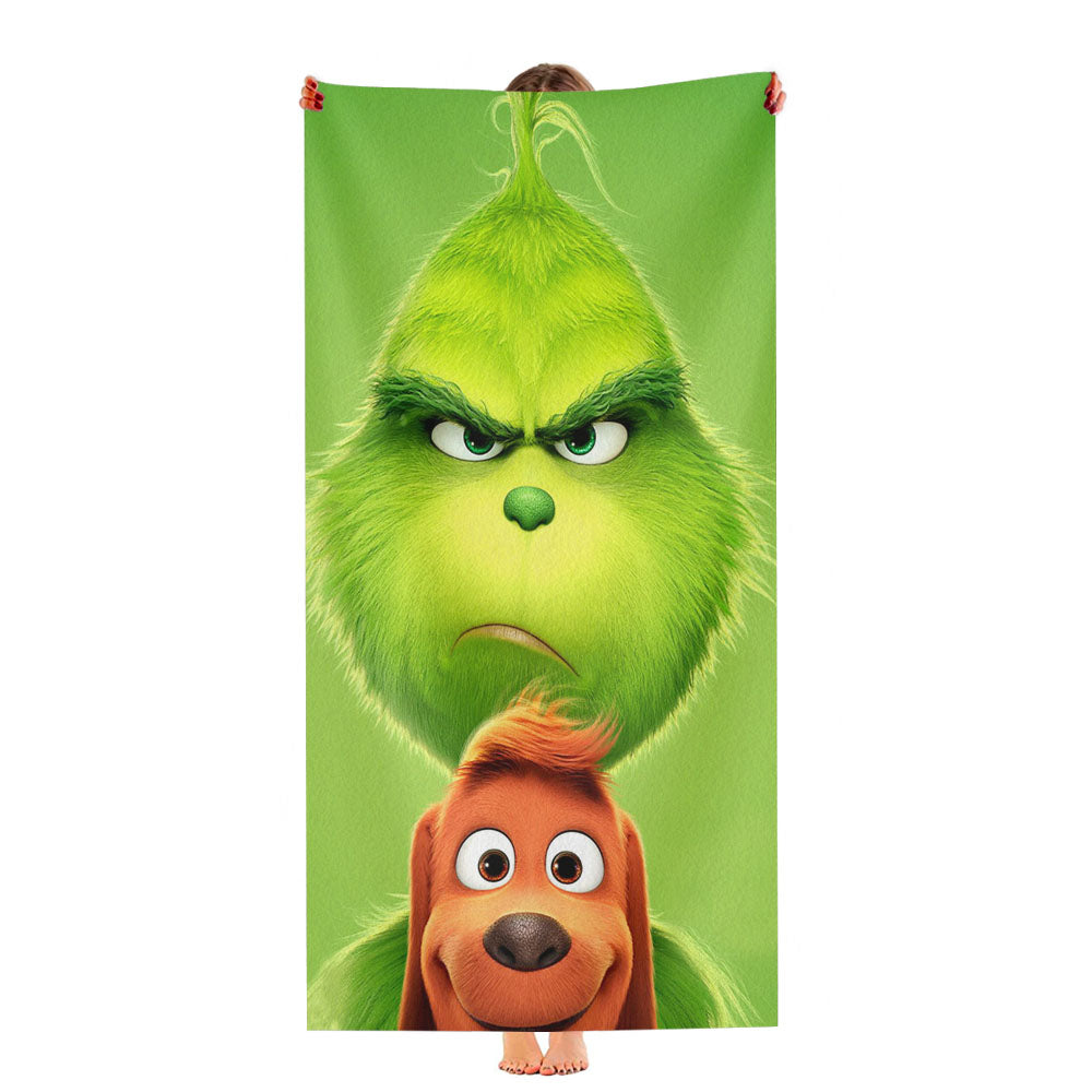 The Grinch Stole Christmas Movie Poster Ultra-Soft Luxury Bathroom Towels