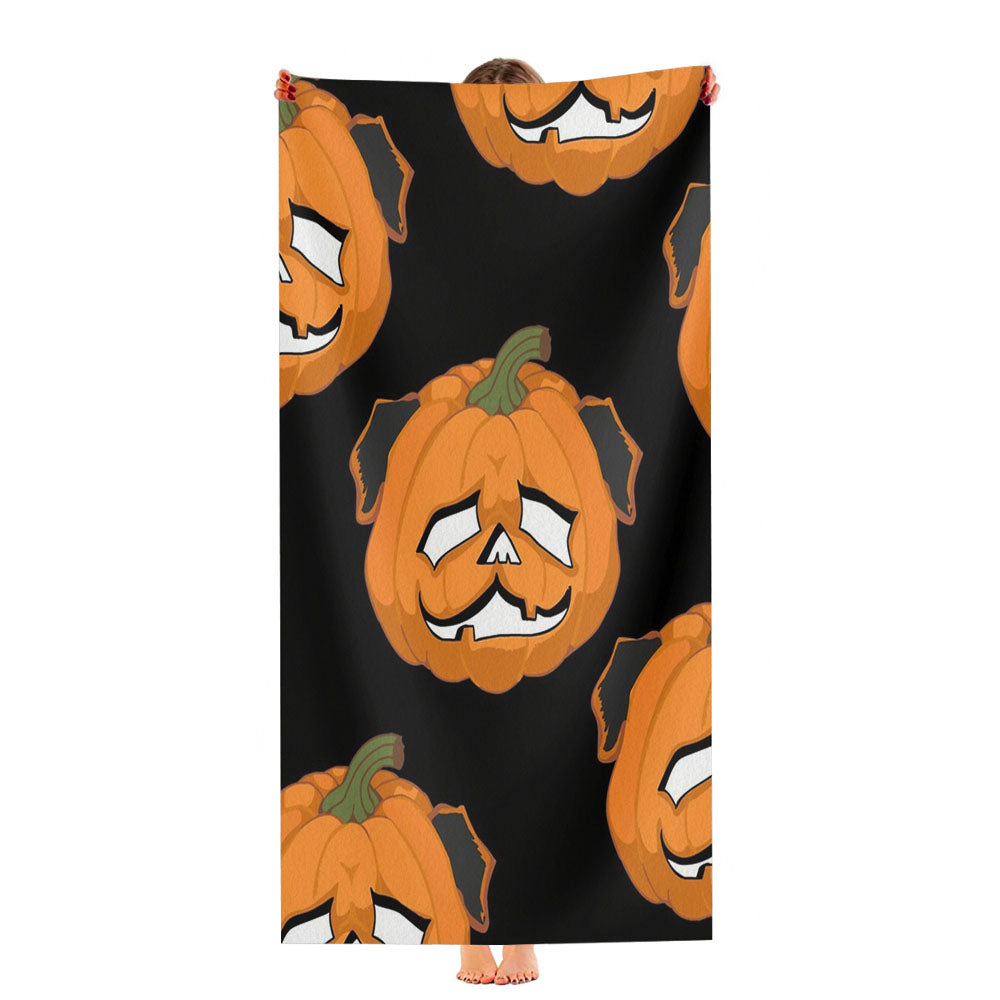 Trick Or Treat Pug Halloween Ultra-Soft Luxury Bathroom Towels