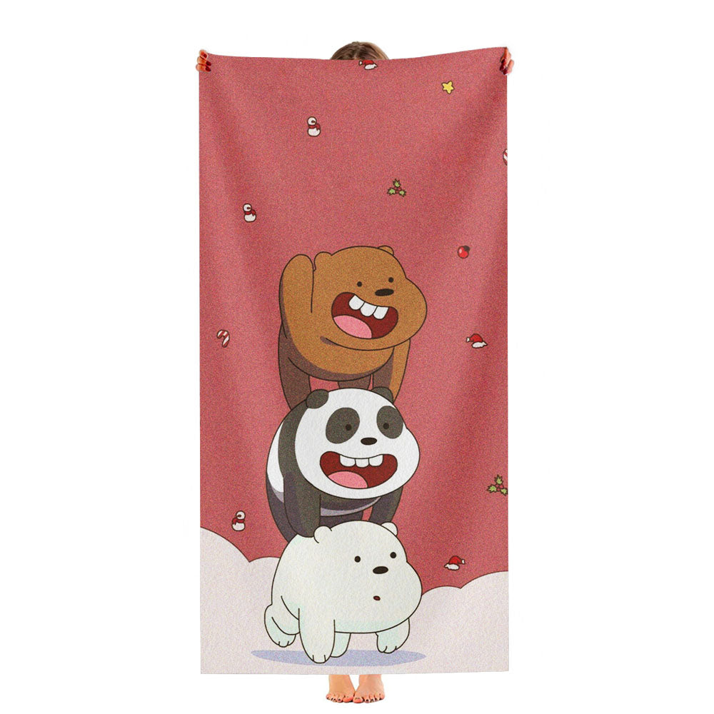 We Bare Bears Christmas Ultra-Soft Luxury Bathroom Towels
