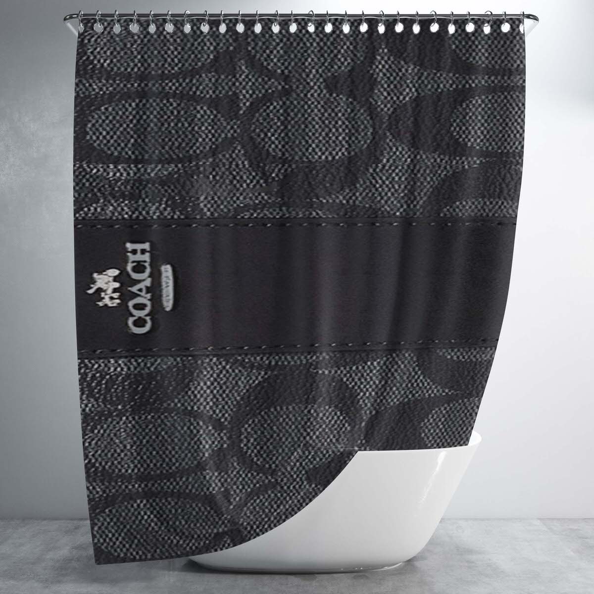 Coach Wallet 3 Bathroom Shower Curtain Fabric Waterproof | 66 X 72 Inch