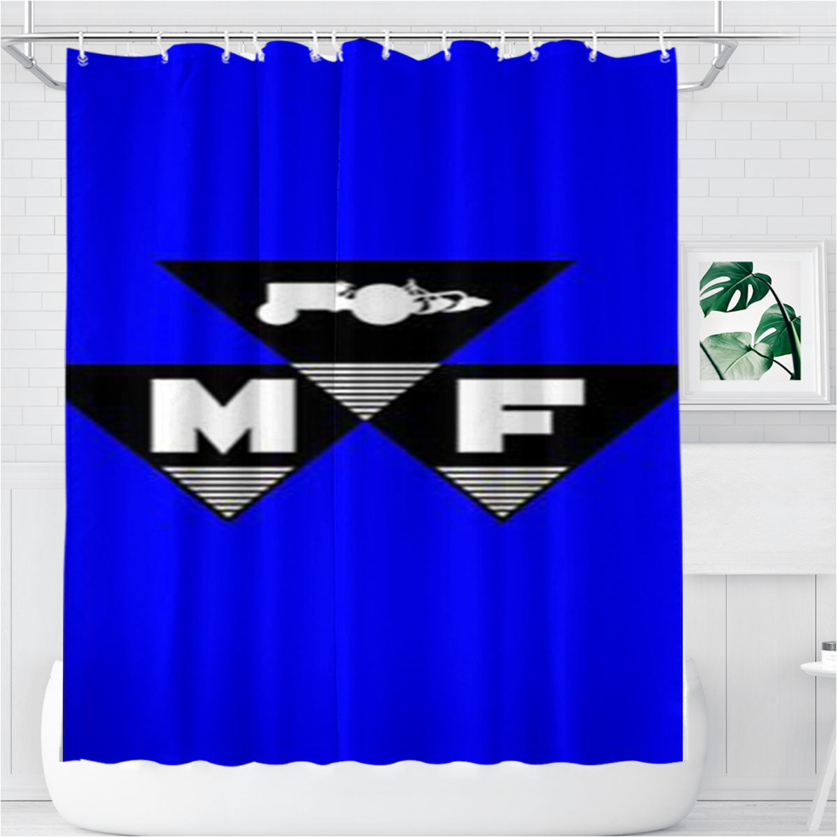 Massey Ferguson Logo Old Bathroom Shower Curtain Fabric Waterproof | 66 X 72 Inch