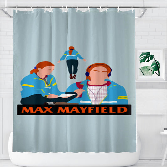 Max Mayfield Bathroom Shower Curtain Fabric Waterproof