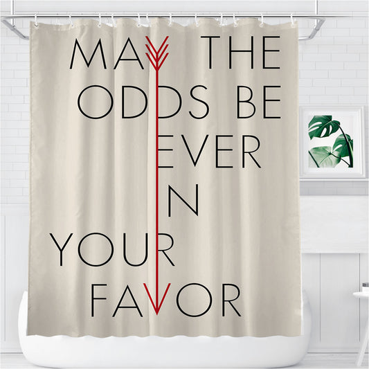 Personalized May The Odds Hunger Games Inspired Shower Curtain Farmhouse Bathroom Decor