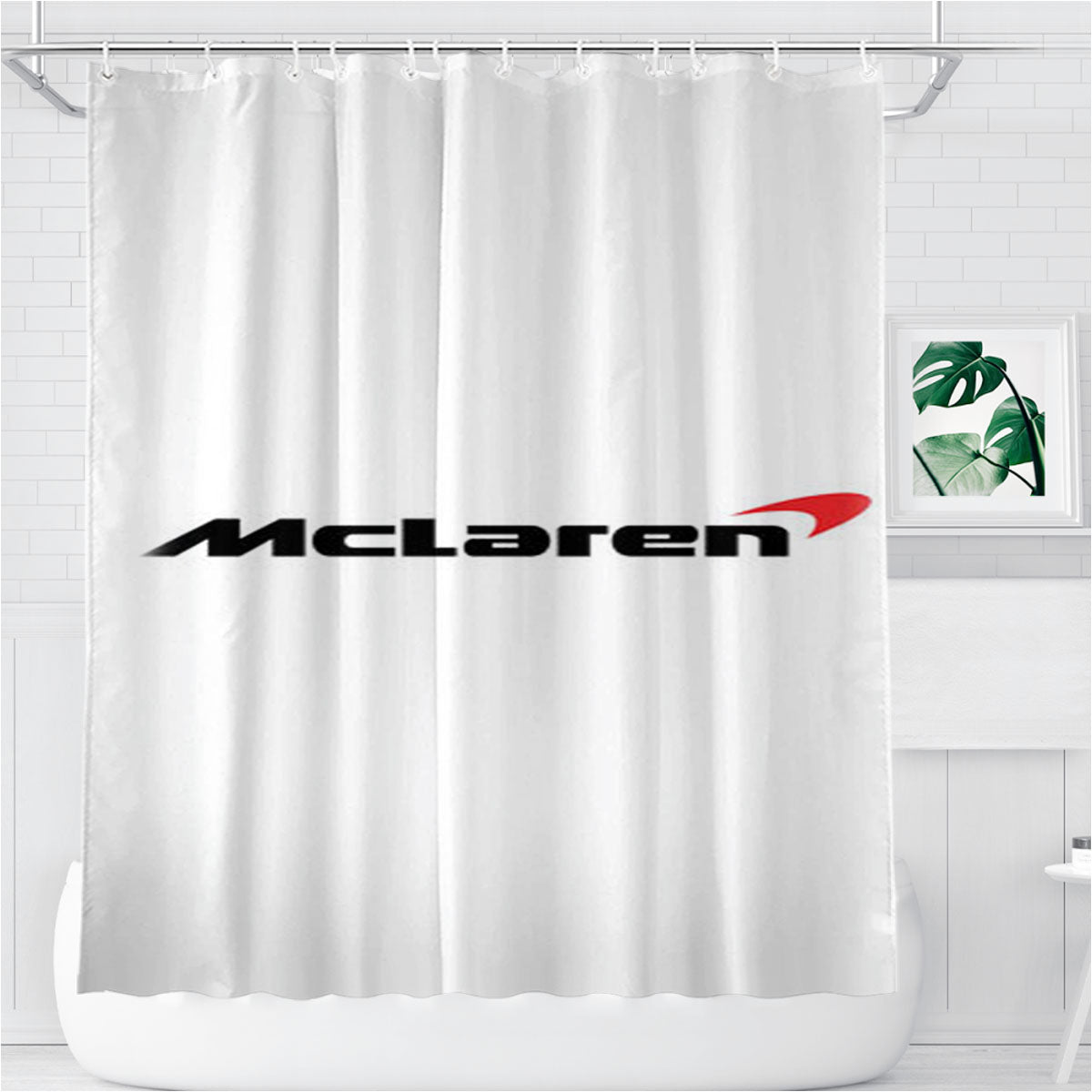 Mclaren Bathroom Shower Curtain Fabric Waterproof | 66 X 72 Inch