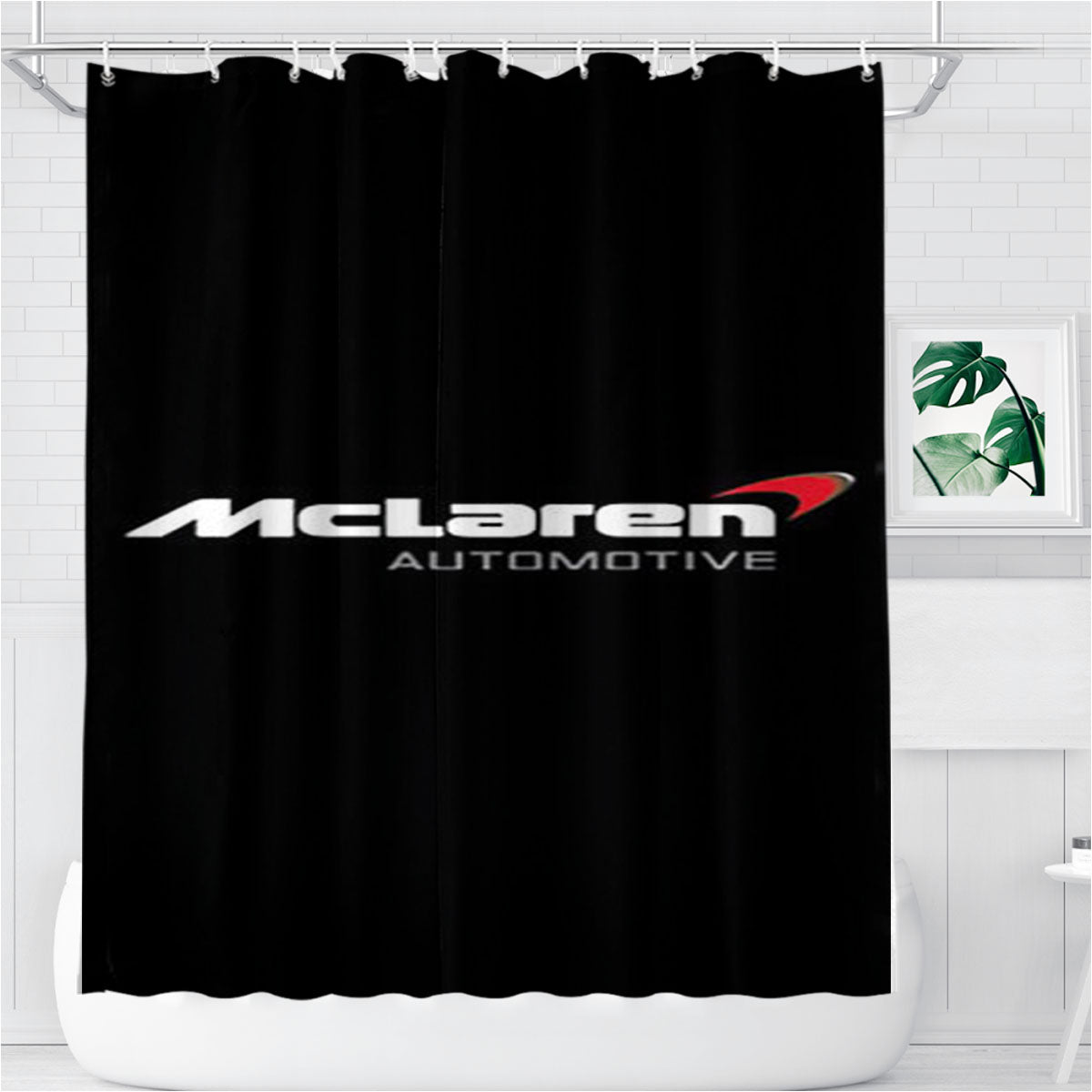 Mclaren Automotive Bathroom Shower Curtain Fabric Waterproof | 66 X 72 Inch