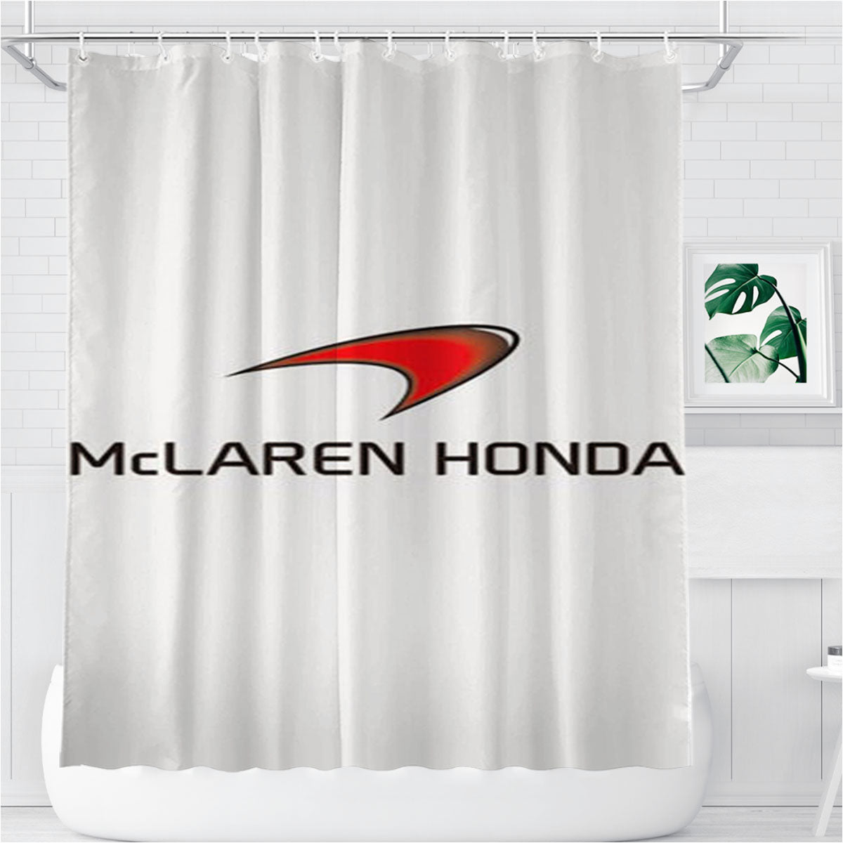 Mclaren Honda Bathroom Shower Curtain Fabric Waterproof | 66 X 72 Inch