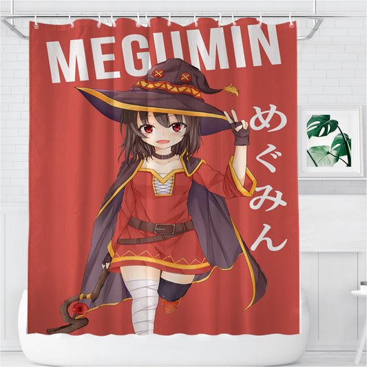 Personalized Megumin Kono Subarashii Sekai Ni Shukufuku Wo! Anime Shower Curtain Farmhouse Bathroom Decor