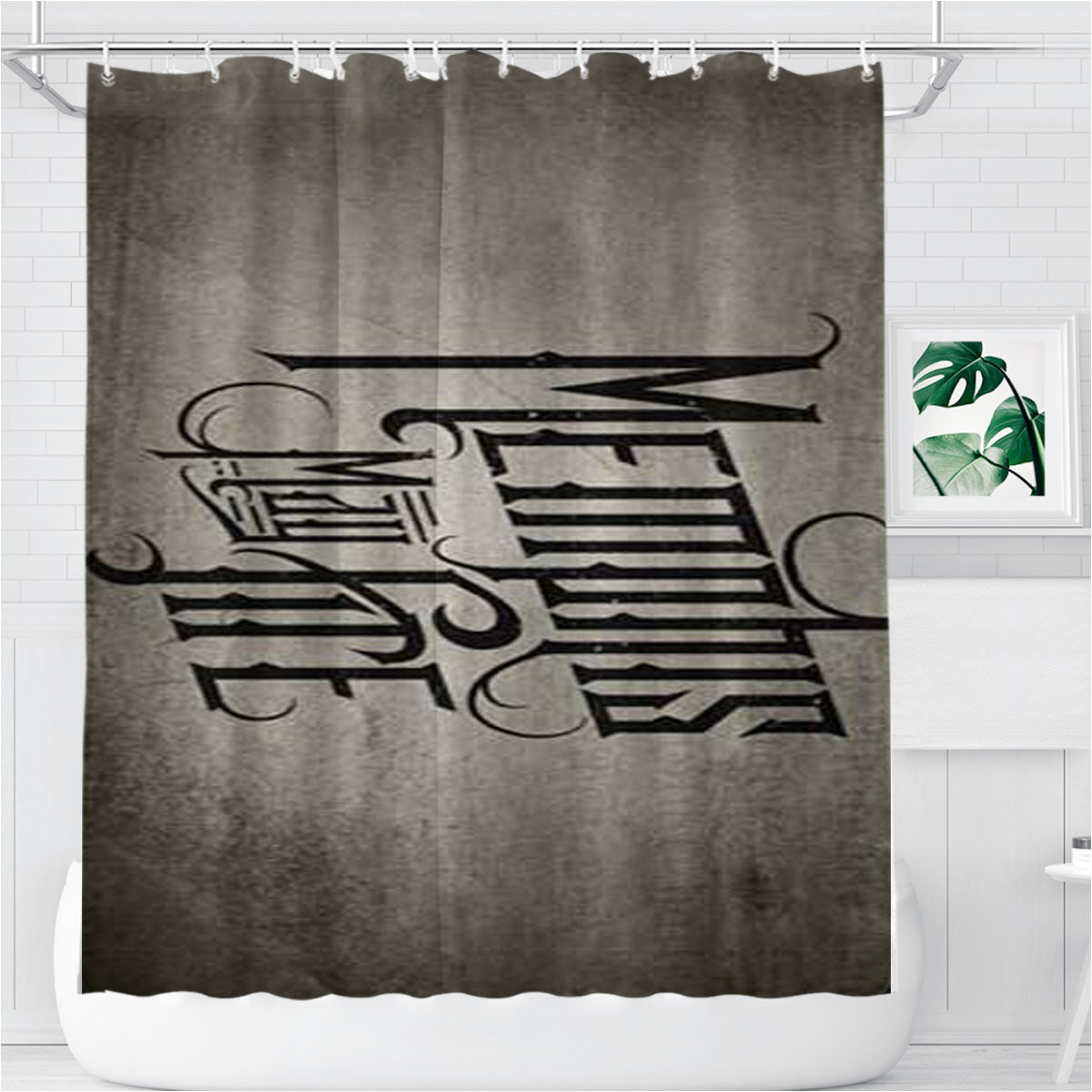 Memphis May Fire Distressed Logo Bathroom Shower Curtain Fabric Waterproof | 66 X 72 Inch