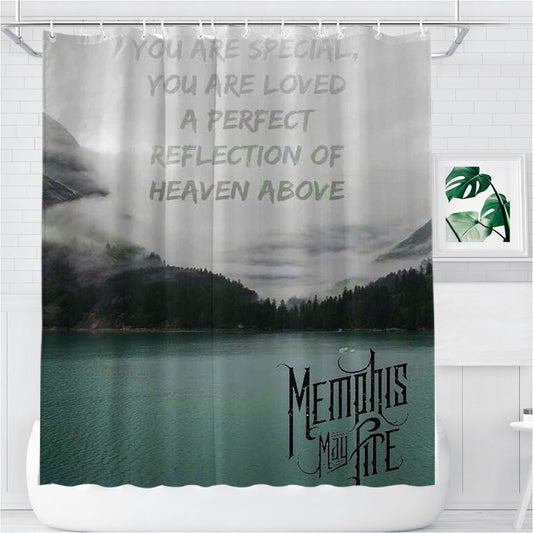 Personalized Memphis May Fire Sea White Sky Shower Curtain Farmhouse Bathroom Decor