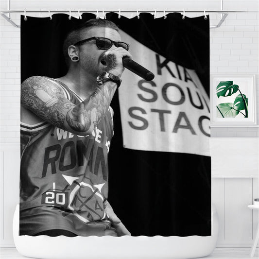 Personalized Memphis May Fire Vocals Undercut Shower Curtain Farmhouse Bathroom Decor
