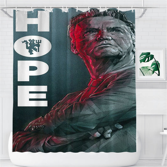 Personalized Menchester United Coach Shower Curtain Farmhouse Bathroom Decor