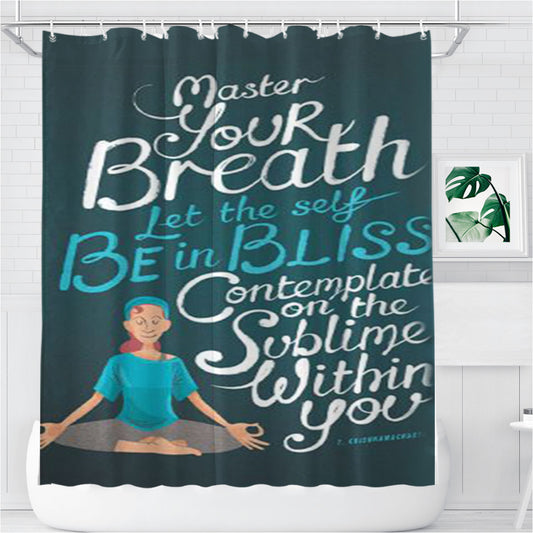 Meteor Rain Bathroom Shower Curtain Fabric Waterproof | 66 X 72 Inch