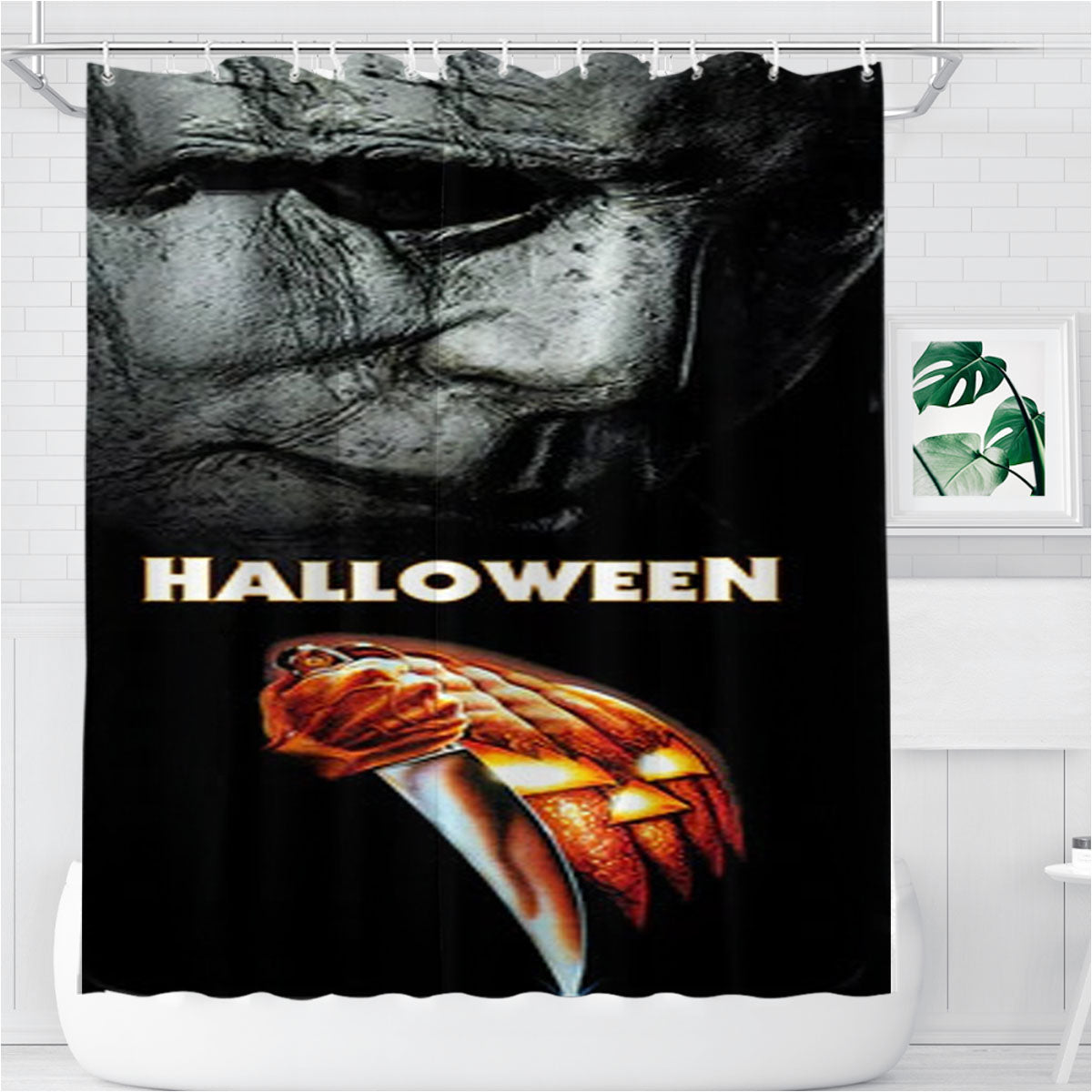 Michael Myers Halloween Horror Bathroom Shower Curtain Fabric Waterproof | 66 X 72 Inch