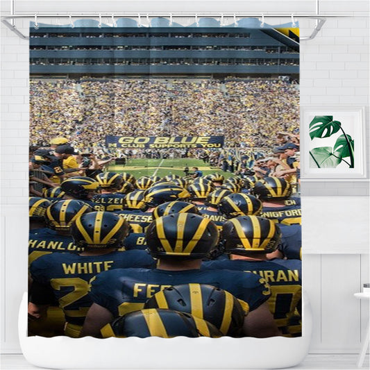 Personalized Michigan Wolverines 3 Shower Curtain Farmhouse Bathroom Decor