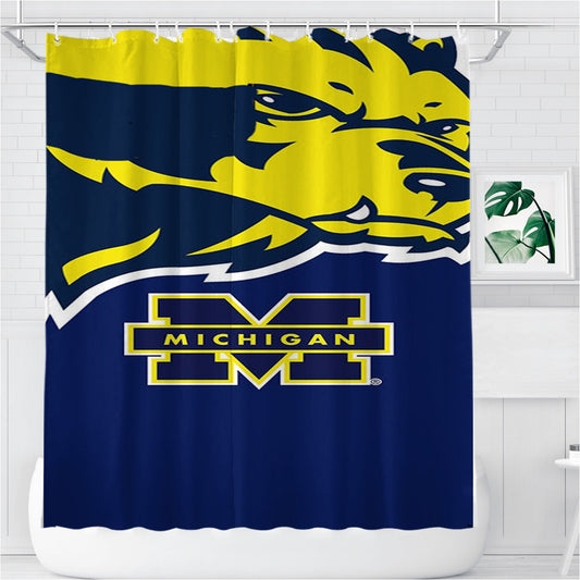 Personalized Michigan Wolverines 5 Shower Curtain Farmhouse Bathroom Decor