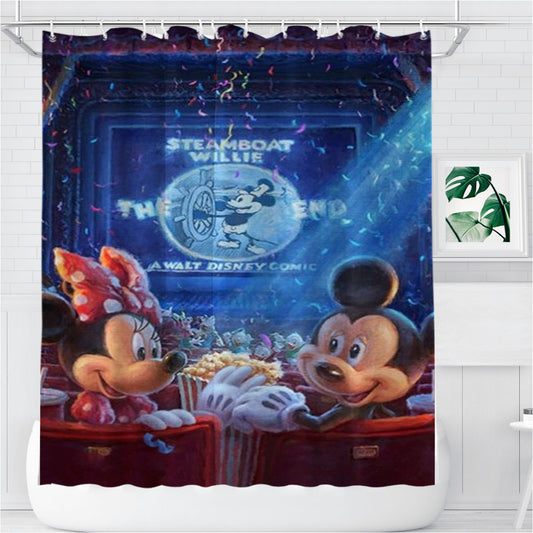 Personalized Mickey 90 Years Of Magic Shower Curtain Farmhouse Bathroom Decor