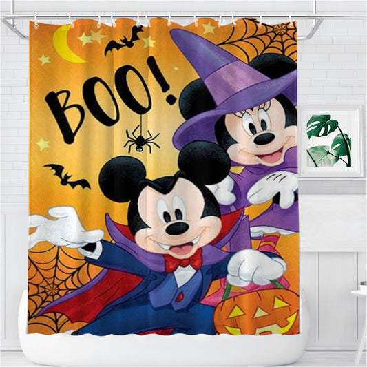 Personalized Mickey Minnie Boo Shower Curtain Farmhouse Bathroom Decor