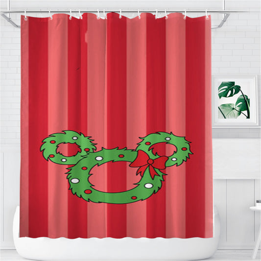 Mickey Reef Bathroom Shower Curtain Fabric Waterproof