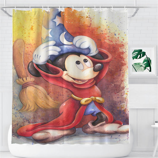 Personalized Mickey The Witcher Shower Curtain Farmhouse Bathroom Decor