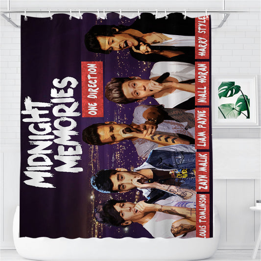 Midnight Memories Bathroom Shower Curtain Fabric Waterproof | 66 X 72 Inch