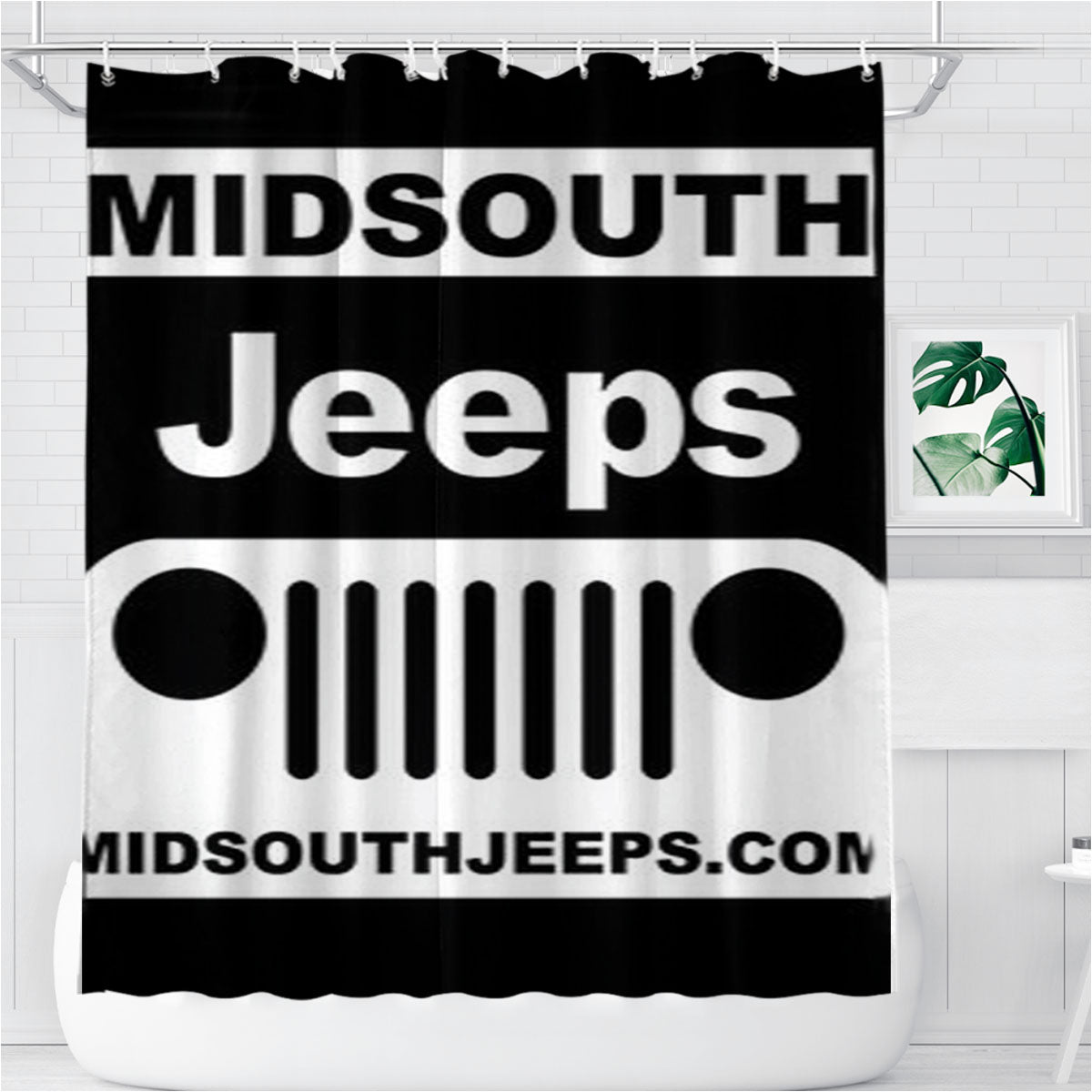 Midsouth Jeeps Bathroom Shower Curtain Fabric Waterproof | 66 X 72 Inch