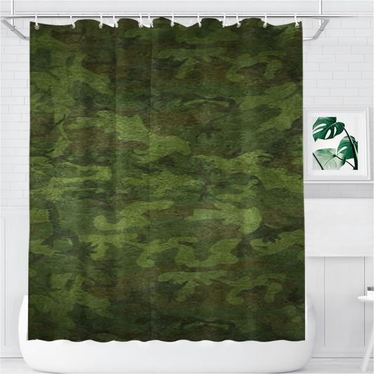 Military Camouflage Patterns Bathroom Shower Curtain Fabric Waterproof | 66 X 72 Inch