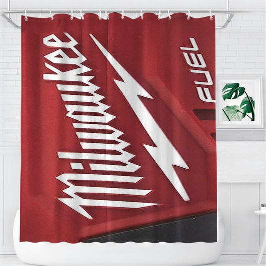 Milwaukee Tool Fuel Bathroom Shower Curtain Fabric Waterproof | 66 X 72 Inch