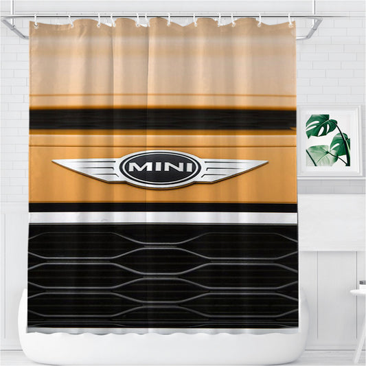 Personalized Mini Cooper 1 Shower Curtain Farmhouse Bathroom Decor