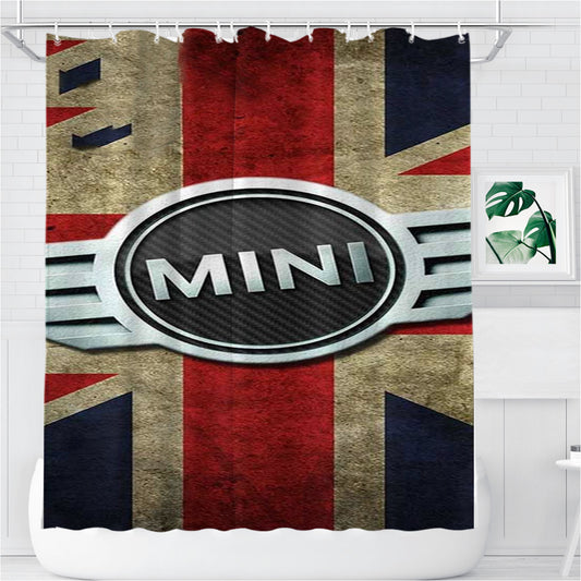Personalized Mini Cooper Logo 3 Shower Curtain Farmhouse Bathroom Decor