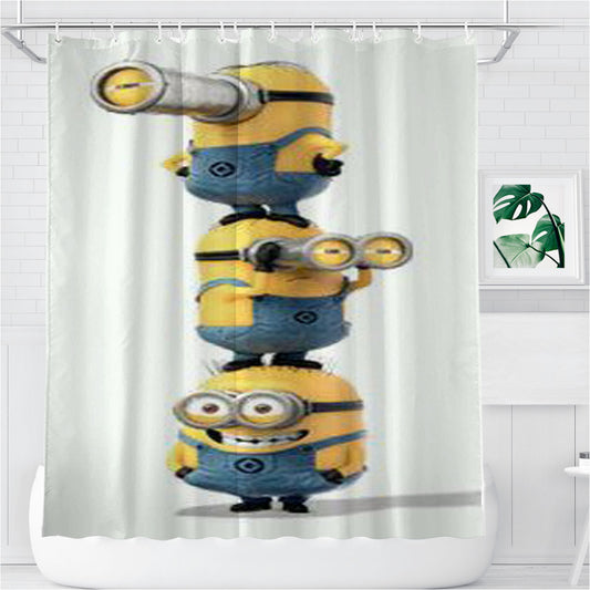Personalized Minion Shower Curtain Farmhouse Bathroom Decor
