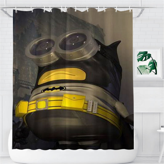 Personalized Minion Batman Shower Curtain Farmhouse Bathroom Decor