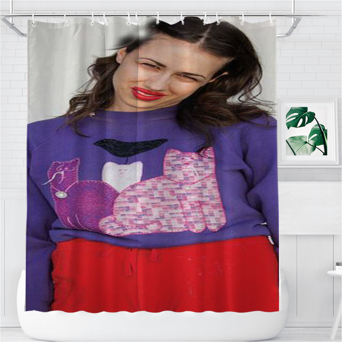Miranda Sings Bathroom Shower Curtain Fabric Waterproof | 66 X 72 Inch