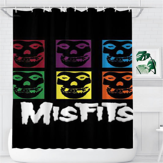 Misfits Warhol Look Bathroom Shower Curtain Fabric Waterproof | 66 X 72 Inch