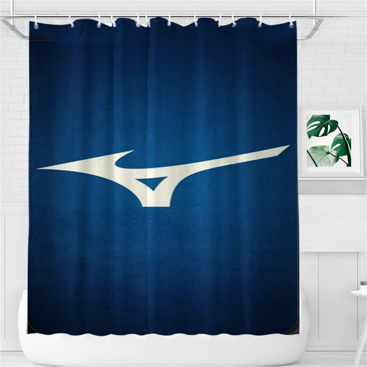 Mizuno Bathroom Shower Curtain Fabric Waterproof | 66 X 72 Inch