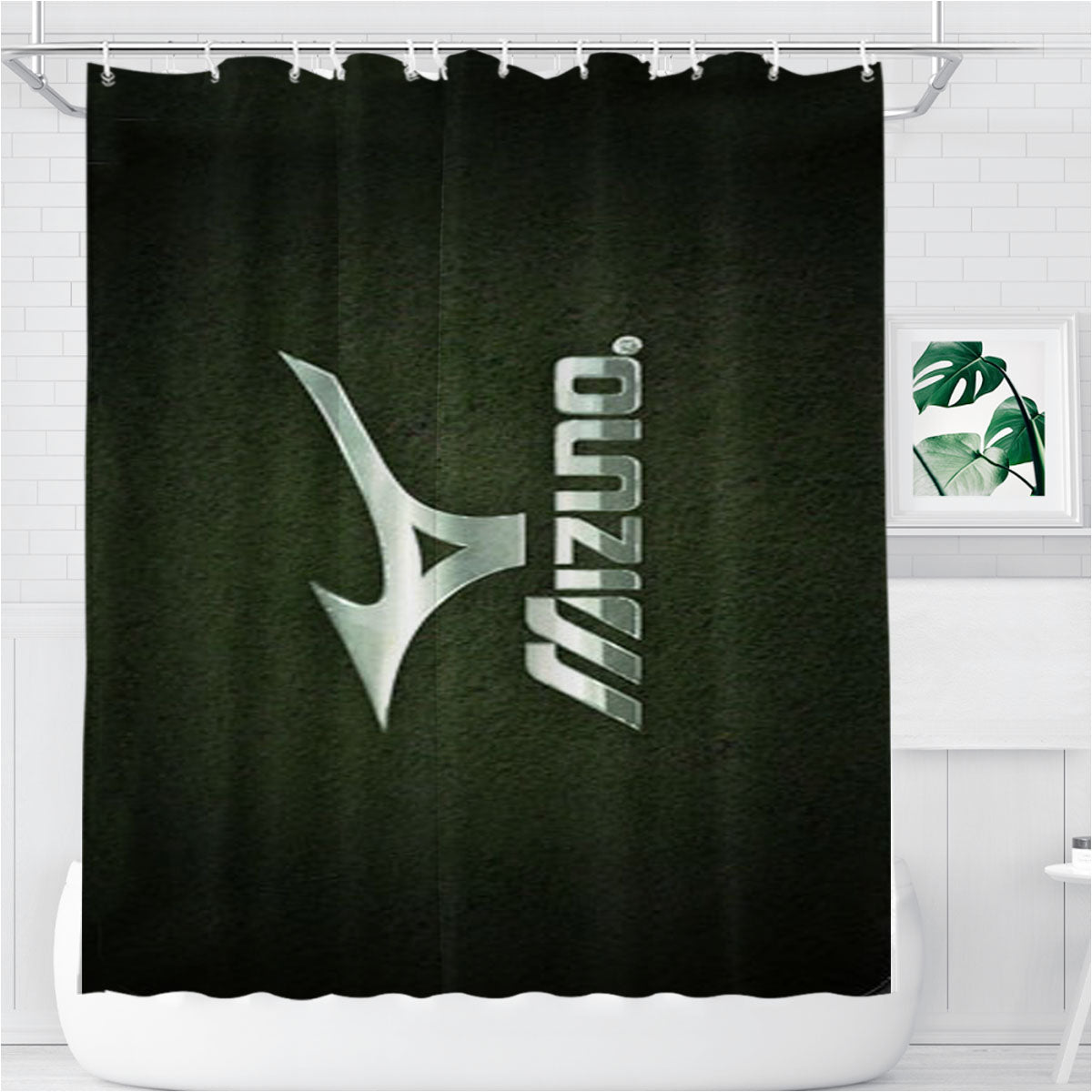 Mizuno Art Bathroom Shower Curtain Fabric Waterproof | 66 X 72 Inch