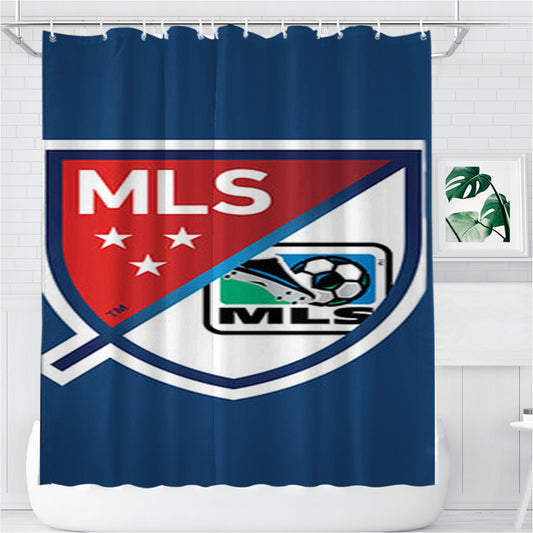 Mls Logo Blue Bathroom Shower Curtain Fabric Waterproof | 66 X 72 Inch