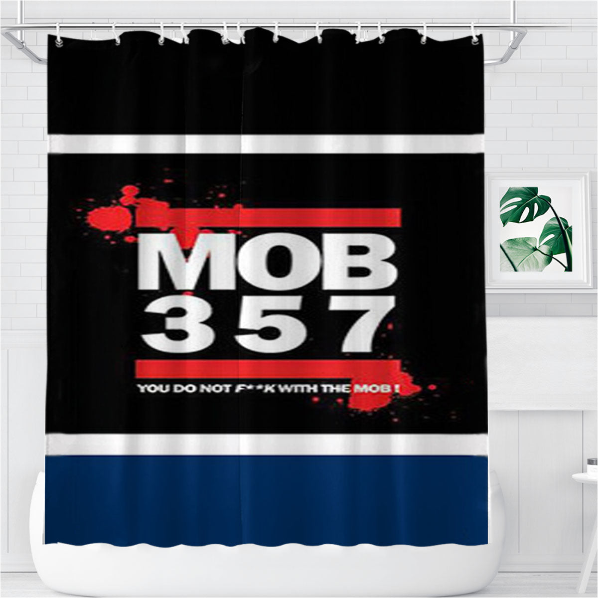 Mob 57 Bathroom Shower Curtain Fabric Waterproof | 66 X 72 Inch