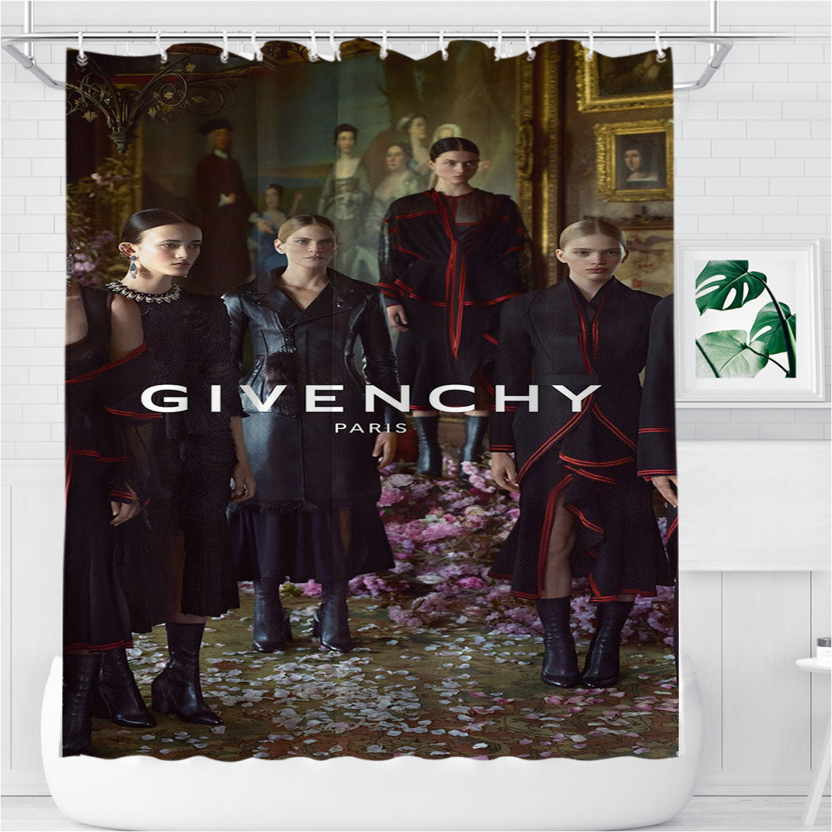 Models Of Givenchy Paris Bathroom Shower Curtain Fabric Waterproof | 66 X 72 Inch