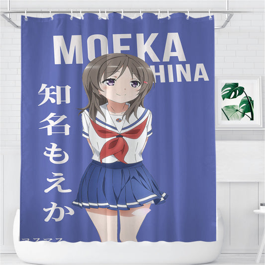 Personalized Moeka China High School Fleet Anime Shower Curtain Farmhouse Bathroom Decor