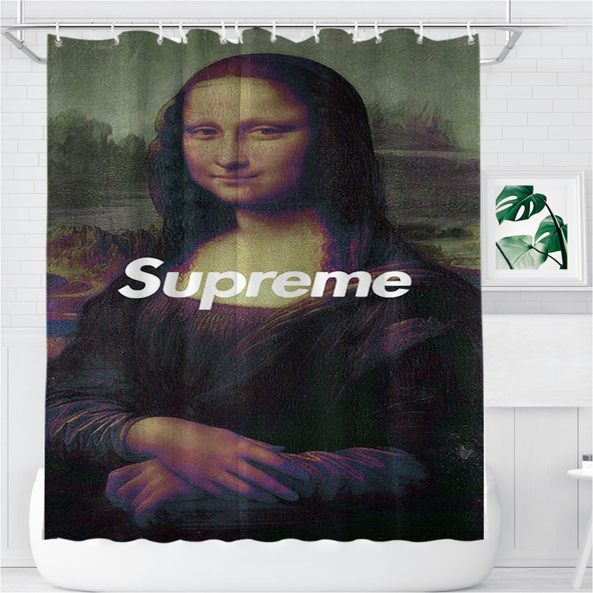Monalisa Supreme Bathroom Shower Curtain Fabric Waterproof | 66 X 72 Inch