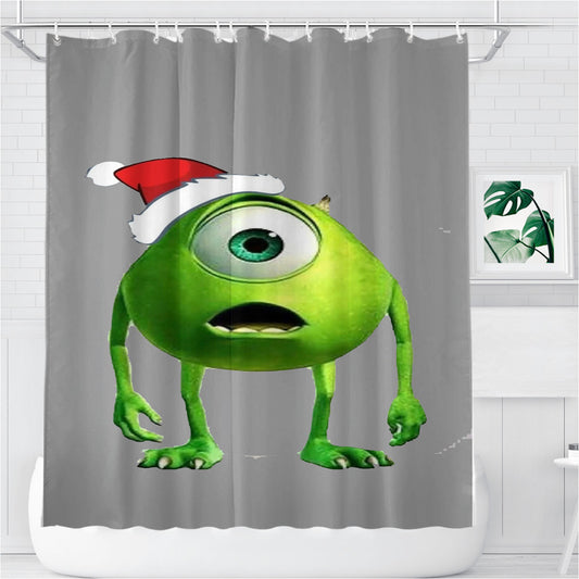 Personalized Monster Universe Funny Christmas Shower Curtain Farmhouse Bathroom Decor