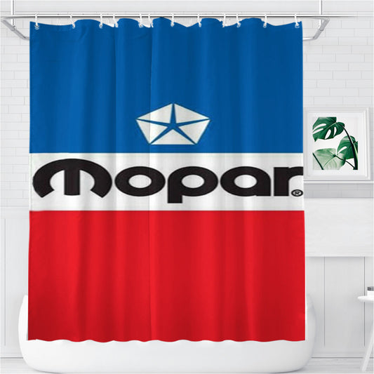 Mopar Flag Bathroom Shower Curtain Fabric Waterproof | 66 X 72 Inch