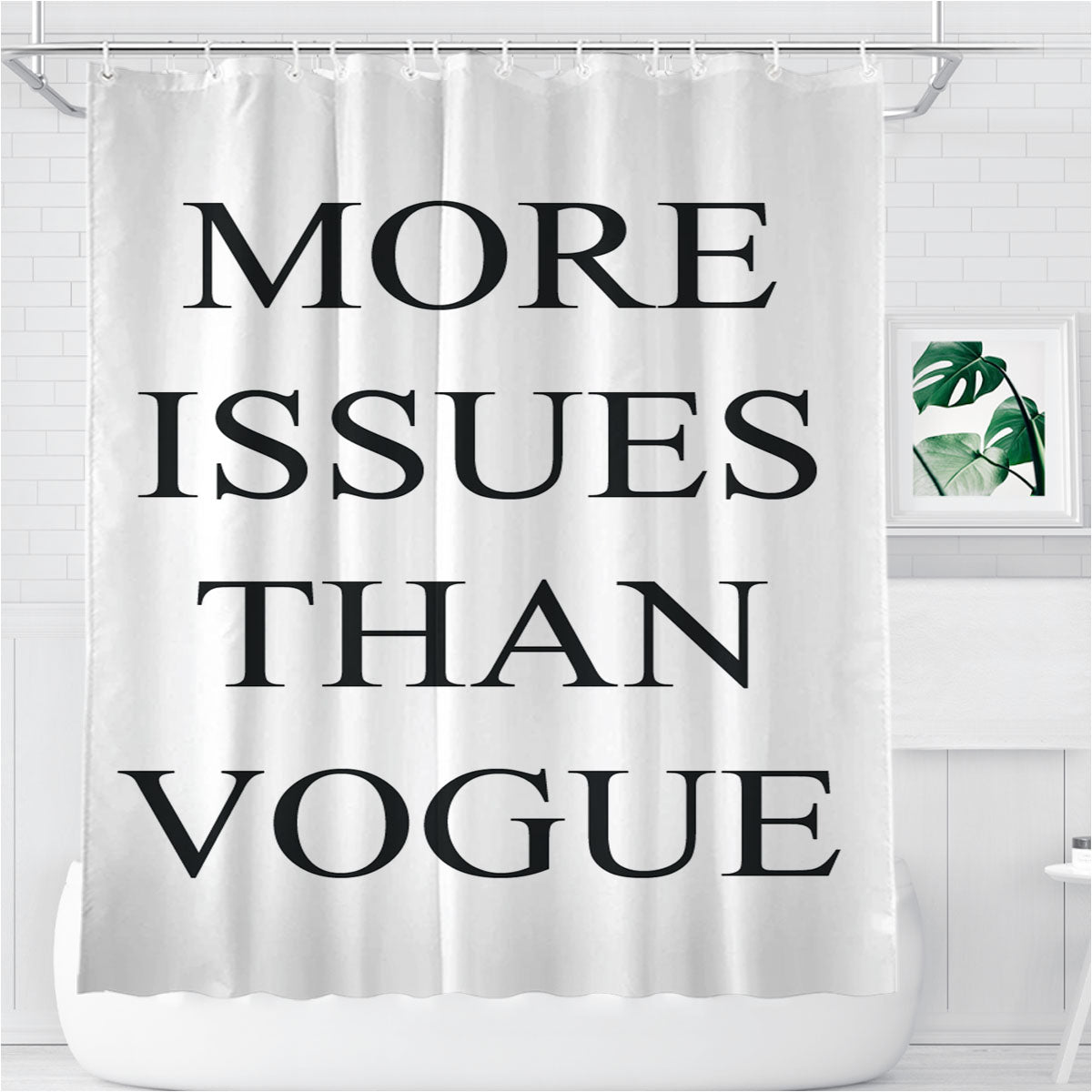 More Issues Than Vogue Bathroom Shower Curtain Fabric Waterproof | 66 X 72 Inch