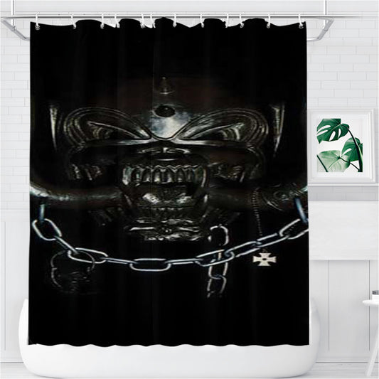 Motorhead Chain Demon Bathroom Shower Curtain Fabric Waterproof | 66 X 72 Inch